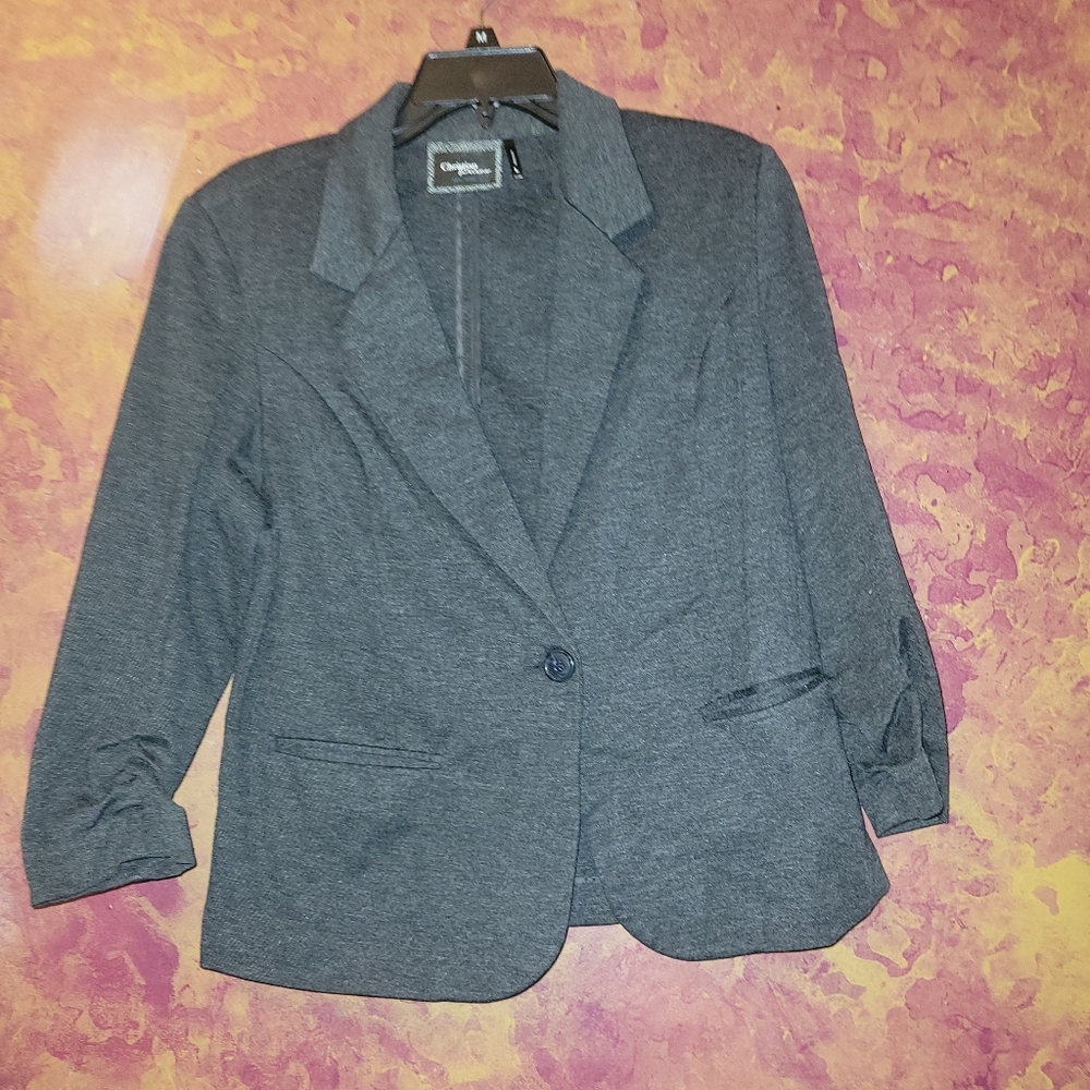 Christian Siriano Charcoal Gray Blazer